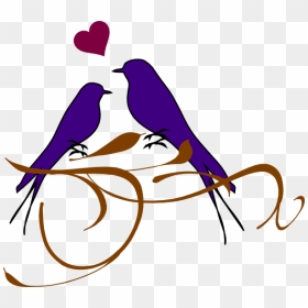 Love Birds Black And White, HD Png Download - dove png