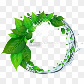 Transparent Green Leaf Png - Transparent Circle Leaf Png, Png Download - leaves png