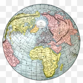 Vintage Round Map Clip Art Downloads Png - Vintage World Map Round, Transparent Png - world png