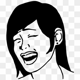 Trollface Girl Png File - Yao Ming Girl Meme, Transparent Png - troll face png