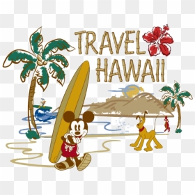 Hawaii Clipart Mickey - Clipart Mickey Hawaii, HD Png Download - mickey mouse png