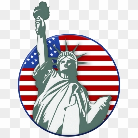 Statue Of Liberty Usa Stamp Png Clip Art Image - Usa Statue Of Liberty Png, Transparent Png - usa flag png