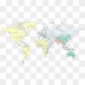 World Map Transparent Image - World Map, HD Png Download - world map png