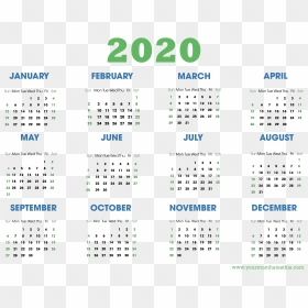 2020 Calendar Png Images Hd - 2020 Hd Calendar Download, Transparent Png - calendar png