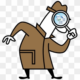 Cartoon Detective With Magnifying Glass - Scavenger Hunt Clipart, HD Png Download - magnifying glass png
