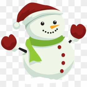 Snowman With Christmas Hat Png Clipart - Snowman Png, Transparent Png - christmas hat png