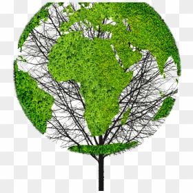 Earth World Map Green Tree Png Object For Photoshop - Png Objects For Photoshop, Transparent Png - world map png