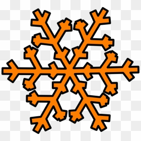 Orange Snowflake Clip Art At Clker - Orange Snowflake Clipart, HD Png Download - snowflakes png