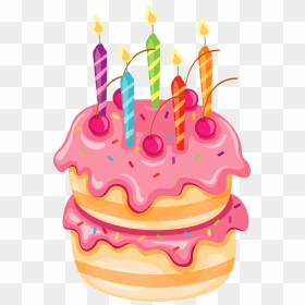 Pink Cake Png - Clipart Birthday Cake Png, Transparent Png - birthday cake png
