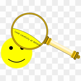 Smiley With Magnifying Glass , Png Download - Magnifying Glass Details Clipart, Transparent Png - magnifying glass png