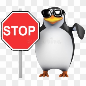 Stop Sign Meme Heres The Penguin Stop Sign Meme As - Hohenzollernhaus, HD Png Download - stop sign png