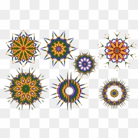 Rainbow Snowflakes Clip Arts - Kaleidoscope Image Svg, HD Png Download - snowflakes png