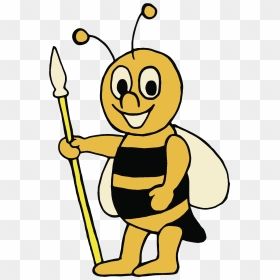 Guard Bee - Cartoon King Bee, HD Png Download - bee png