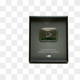 Silver Play Button Png Clipart - Silver Youtube Play Button Png, Transparent Png - youtube play button png