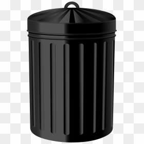 Black Steel Trash Can Png Clipart - Clipart Trashcan, Transparent Png - trash can png