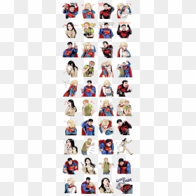 Superman Line Sticker Gif & Png Pack - Dc Power Girl Stickers, Transparent Png - superman png
