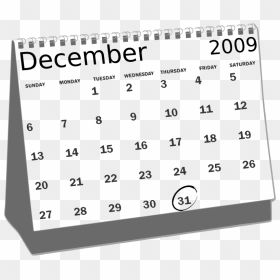 Desk Calendar Png Clip Arts - Calendar Clipart Black And White, Transparent Png - calendar png