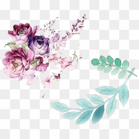 Floral Design Painting Leaves - Water Color Floral Designs Png, Transparent Png - watercolor flowers png