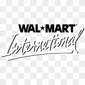 Wal Mart International Logo Black And White - Walmart International Logo, HD Png Download - walmart logo png