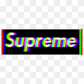Glitch Supreme Logo Png, Transparent Png - supreme png