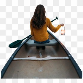 Girl Sitting On Row Boat Png, Transparent Png - boat png