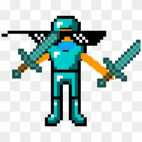 Minecraft Enderman Head & Diamond Sword Costume , Png - Minecraft Sword Png, Transparent Png - mlg png