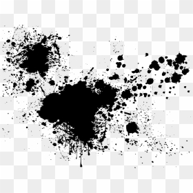 Transparent Black Paint Splash, HD Png Download - grunge png