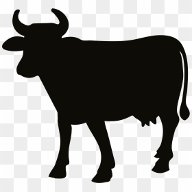 Cow Clipart Silhouette - Cow Silhouette Clipart, HD Png Download - cow png