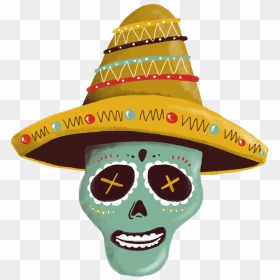 Sombrero Hat Mexico Calavera Headgear - Sombrero, HD Png Download - sombrero png