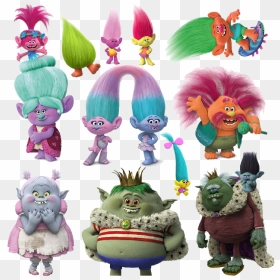 Movie Clipart Movie Snack - Trolls Movie Characters Cutout, HD Png Download - trolls png