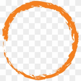 Orange Round Circle Paint Brush Png - Round Paint Brush Png, Transparent Png - paint brush png