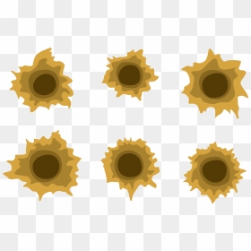 Transparent Bullet Hole Clipart - Vector Bullet Hole In Wood, HD Png Download - bullet hole png