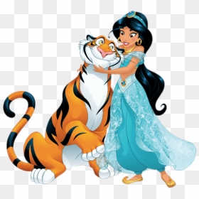 Jasmine And Rajah The Tiger - Disney Jasmine And Rajah, HD Png Download - tiger png