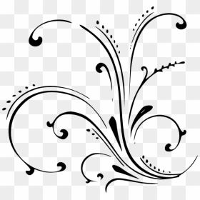 Fancy Scroll Transparent & Png Clipart Free Download - Purple Butterfly Clipart Transparent, Png Download - vine png