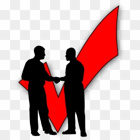 Business People Who - Two People Shaking Hands Transparent, HD Png Download - checkmark png