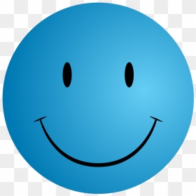 Blue Smiley Face Png, Transparent Png - face png
