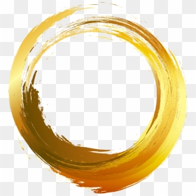 Download Gold Painted Vector Brush Ink Circle Painting - Circle Brush Vector Png, Transparent Png - paint stroke png