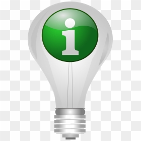 Light Bulb With Info Icon - Info Clipart, HD Png Download - lightbulb png