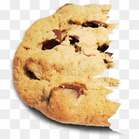 Choco Chip Cookie Half - Half Of A Cookie, HD Png Download - cookie png
