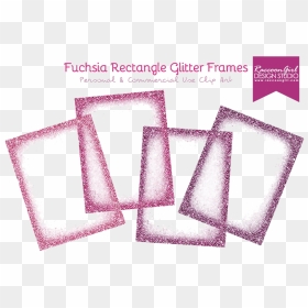 Download Fuchsia Border Frame Png Clipart For Designing - Transparent Pink Glitter Border Png, Png Download - frames png