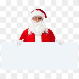 Santa Claus Holding Banner Royalty-free Png Image - Santa Claus Holding Png, Transparent Png - santa png