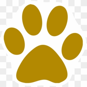 Paw Clip Art - Gold Paw Print Transparent Background, HD Png Download - paw print png