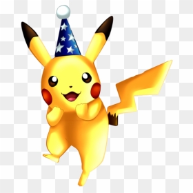 Pikachu Wearing A Party Hat , Png Download - Pikachu Wearing Party Hat, Transparent Png - party hat png