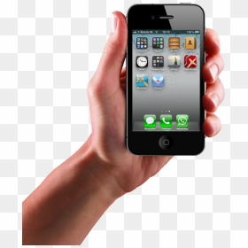 Hand Holding Phone Template, HD Png Download - cell phone png