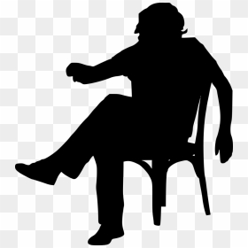 Person Sitting Silhouette Png- - People Sit In Chair Silhouette, Transparent Png - people sitting png