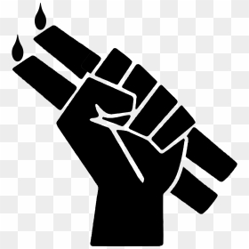 Black And White Shabbos Candles Png - Fist Black Power, Transparent Png - fist png