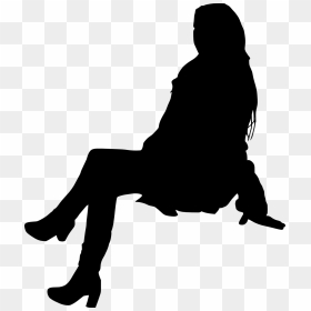 Silhouette People Sitting Png, Transparent Png - people sitting png