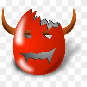 Make Easter Egg Broken, HD Png Download - devil horns png