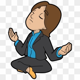 Business People Sitting - Commons Meditating Cartoon, HD Png Download - people sitting png