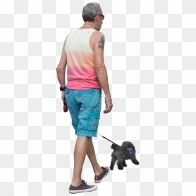Dog Walking , Png Download - Man Walking Dog Png, Transparent Png - people walking png